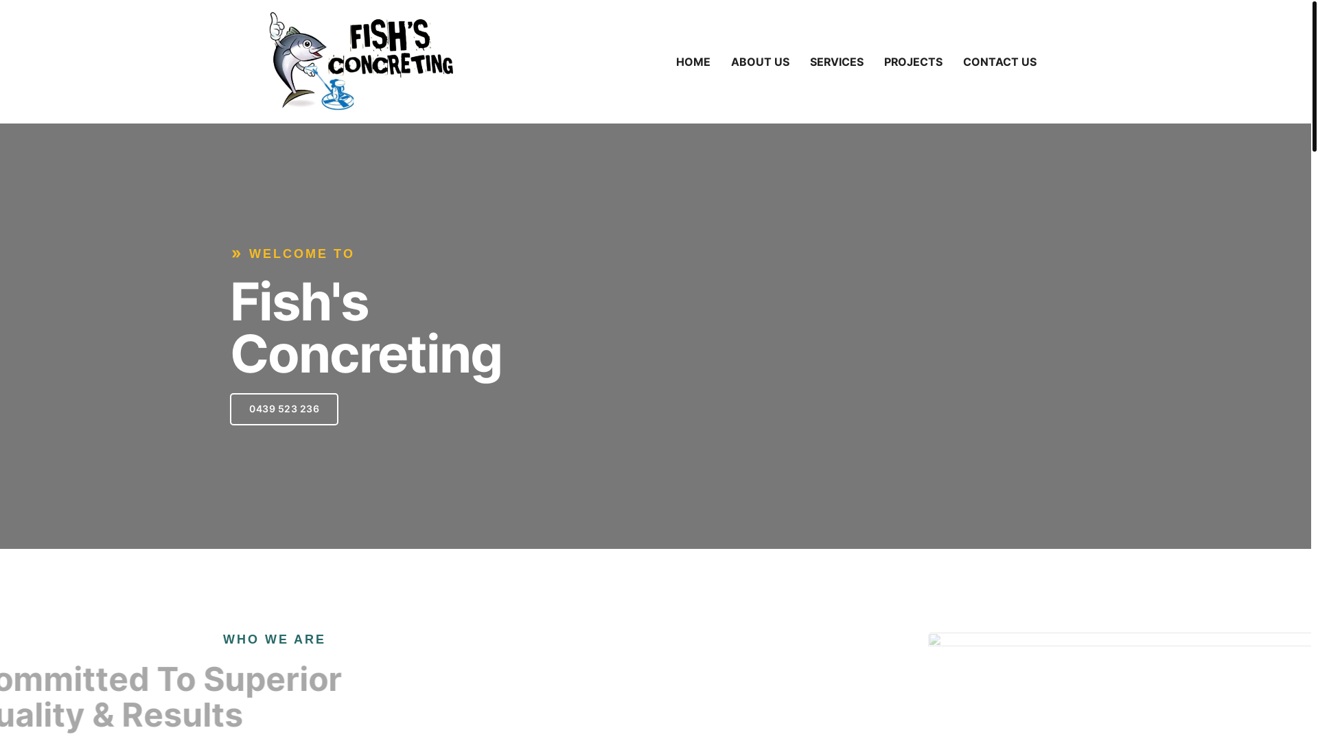 website screenshot of https://fishconcreting.com.au/