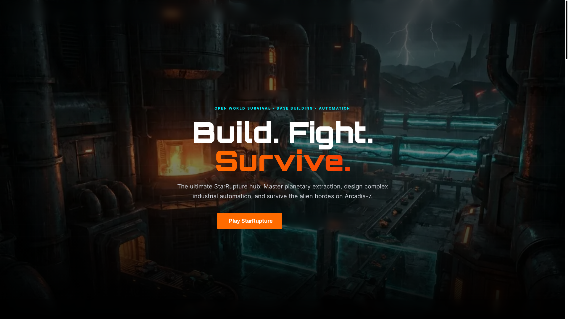 website screenshot of https://starrupturehub.com/