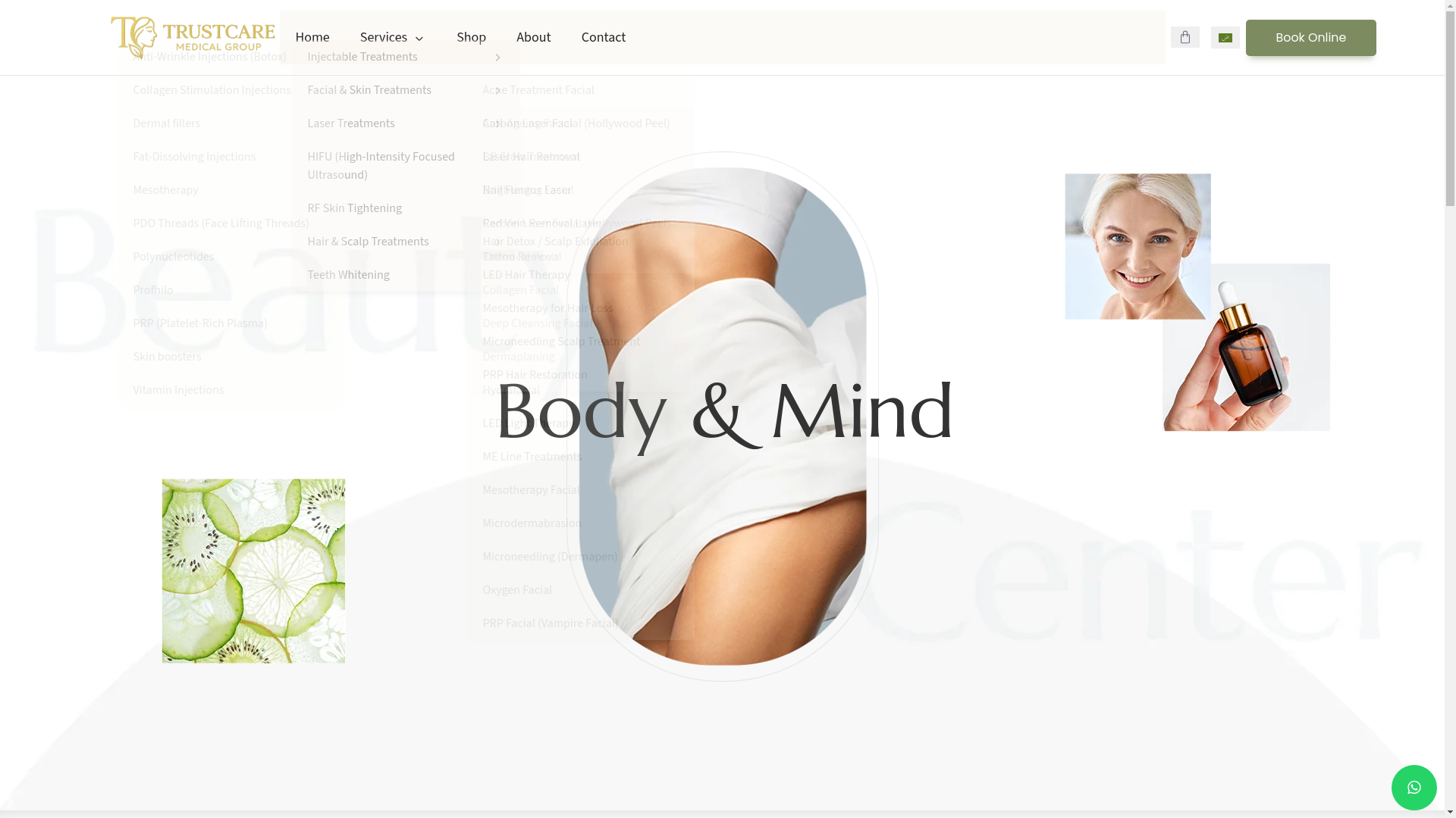 website screenshot of https://trustmedclinic.uk/