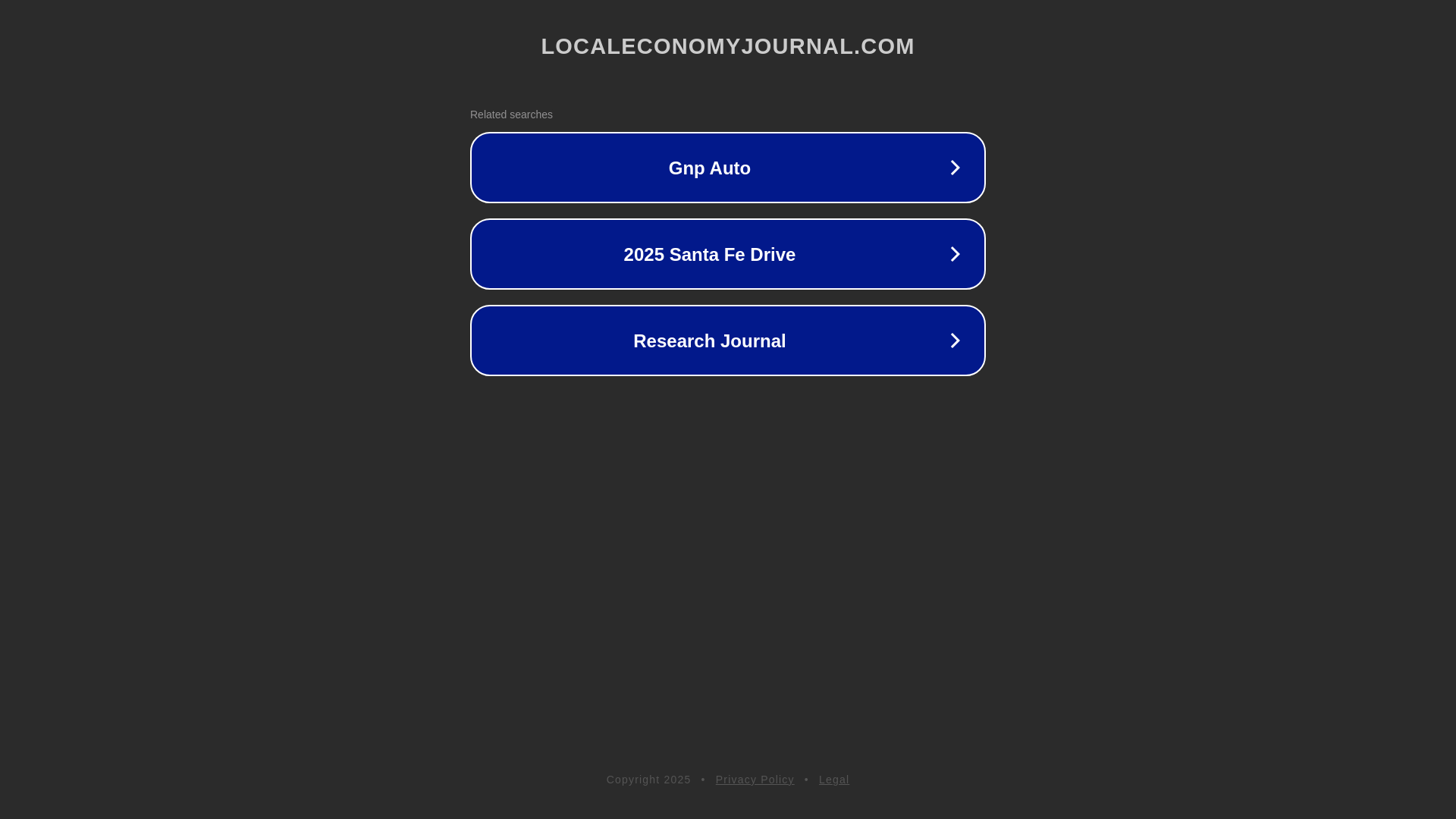 website screenshot of https://localeconomyjournal.com/