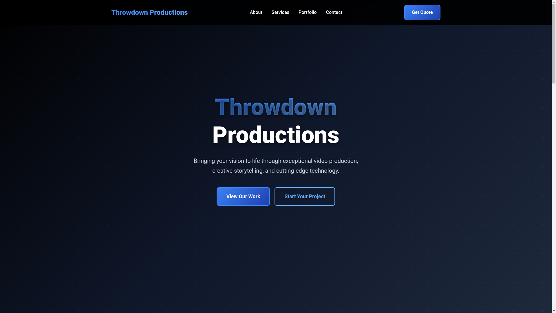 website screenshot of https://td-productions-homepage.pages.dev/