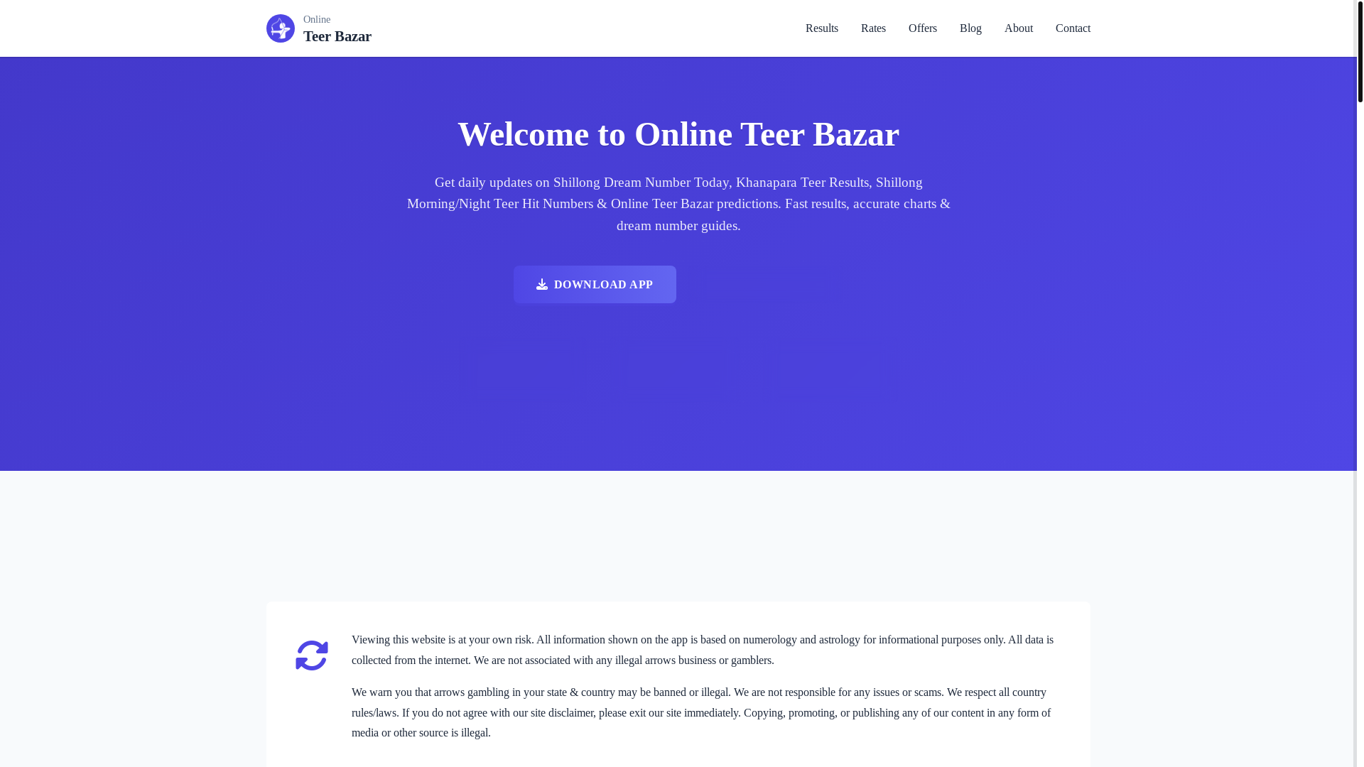 website screenshot of https://shillong-teer.pages.dev/