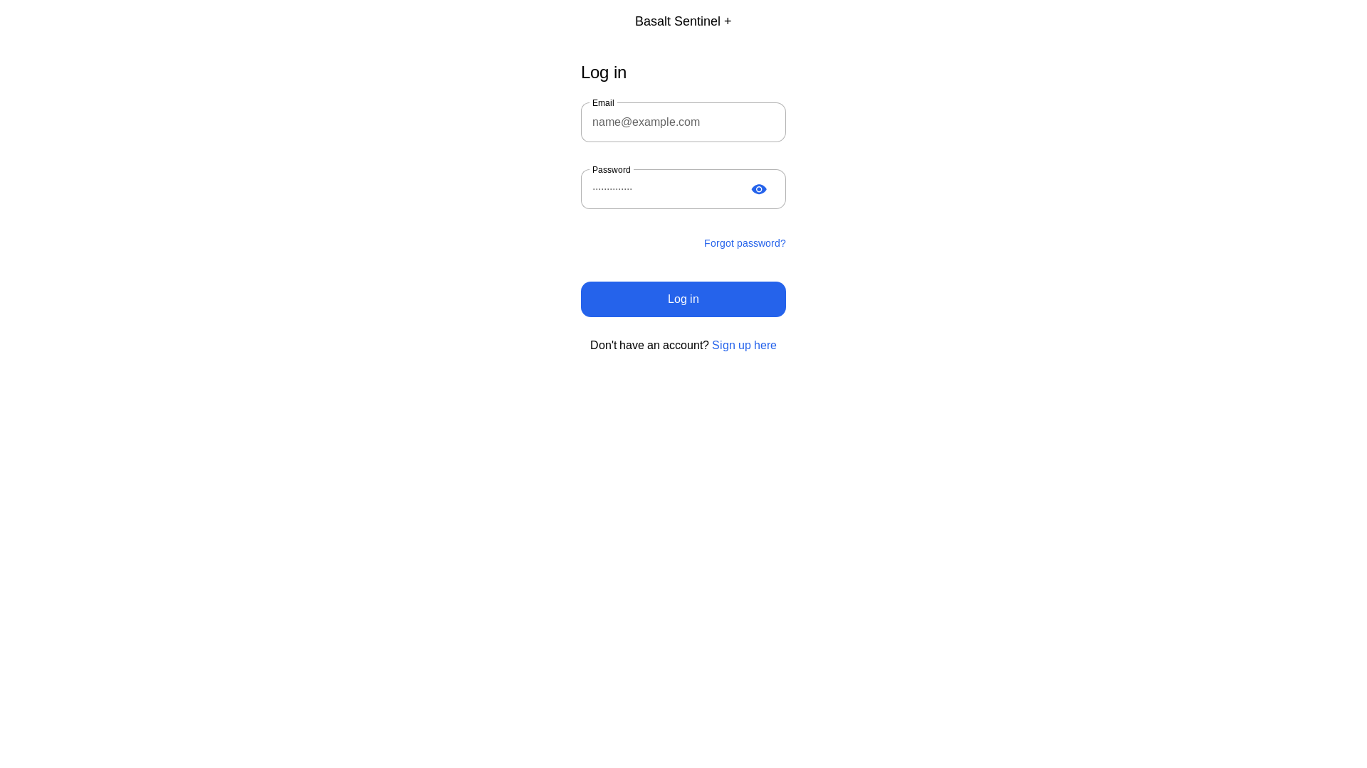 website screenshot of https://basalt-sentinel-prototype-frontend.pages.dev/
