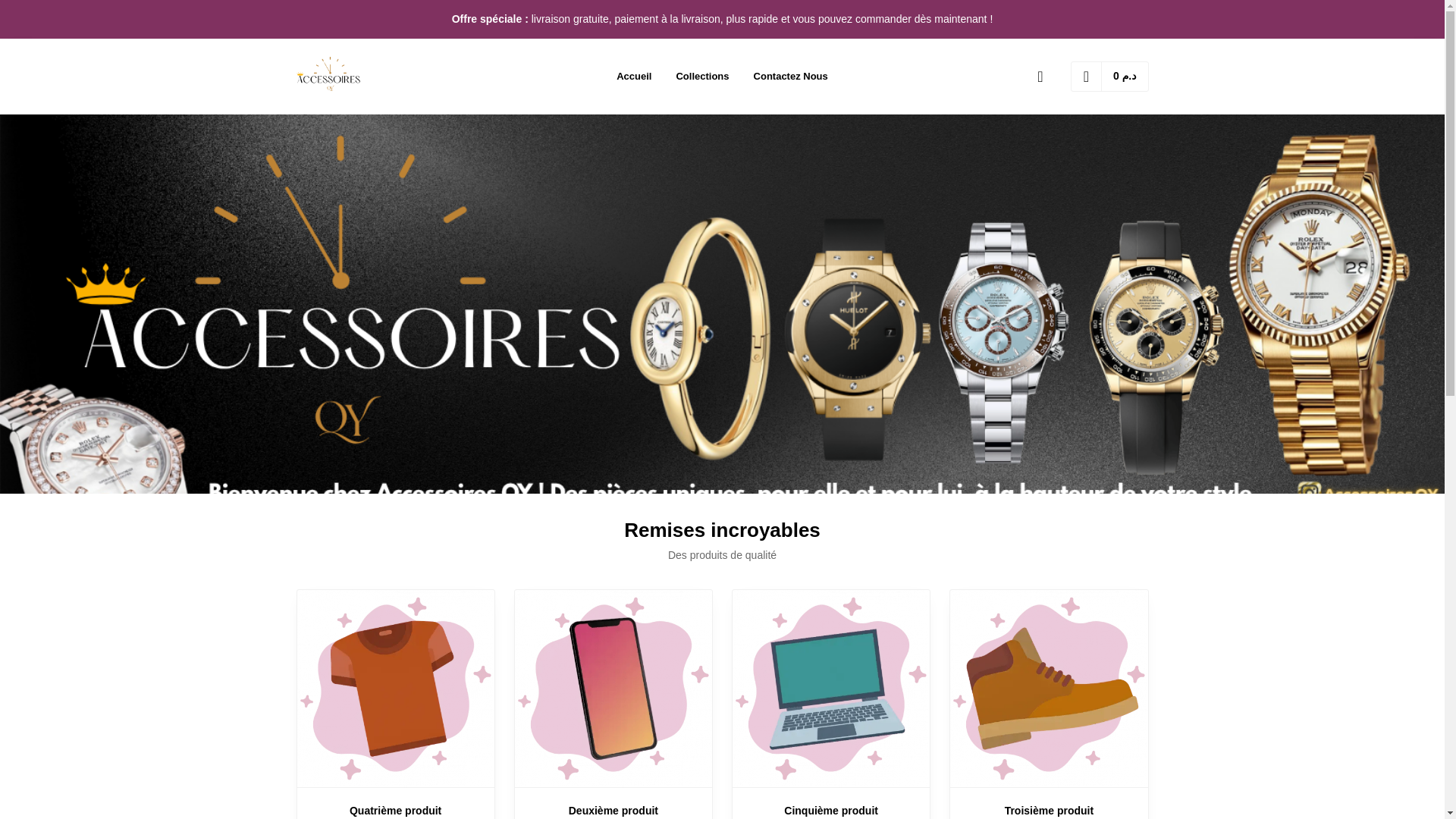 website screenshot of https://accesoiresqy.store/