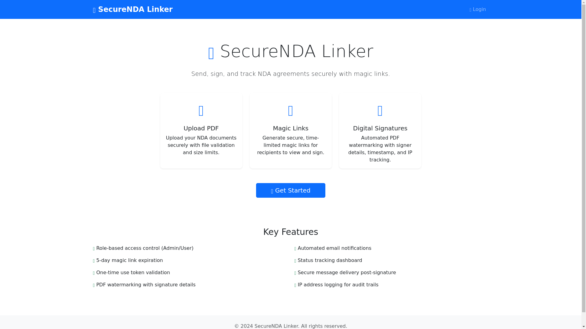 website screenshot of https://securendalinker.com/