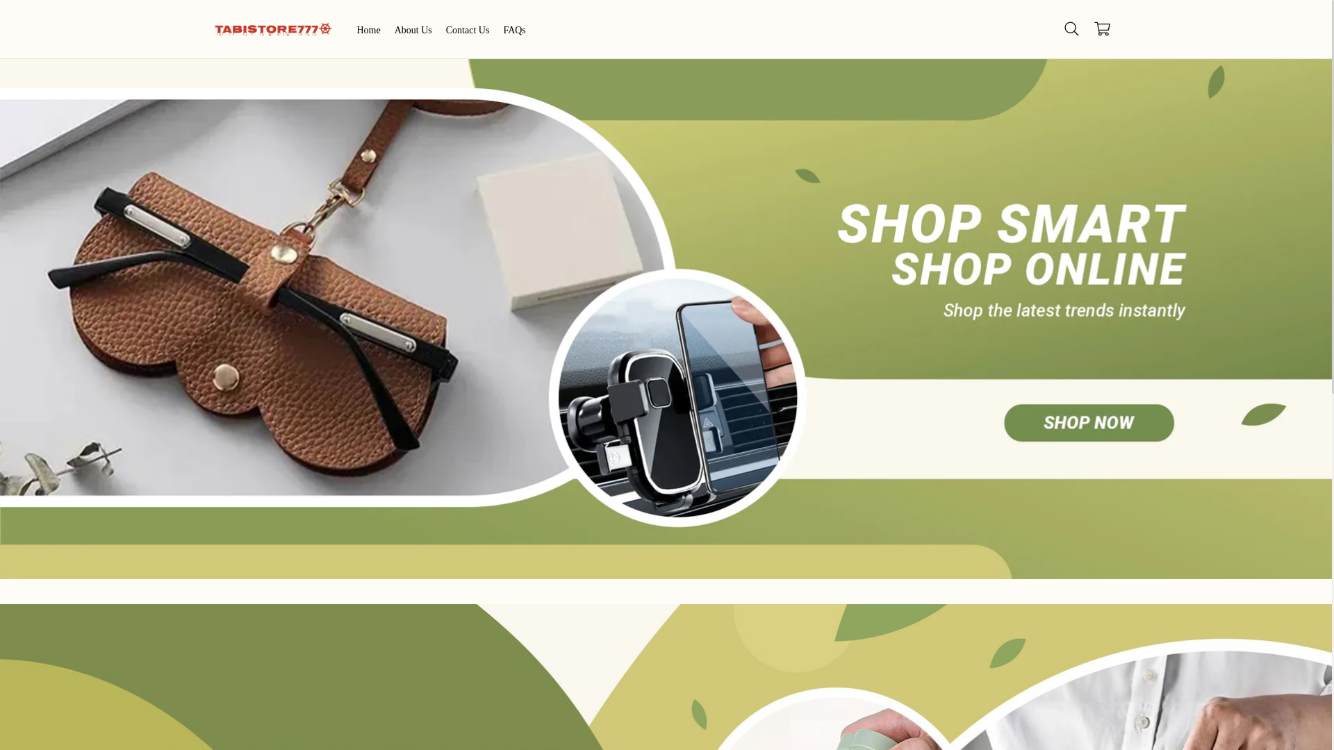 website screenshot of https://tabistore777.com/