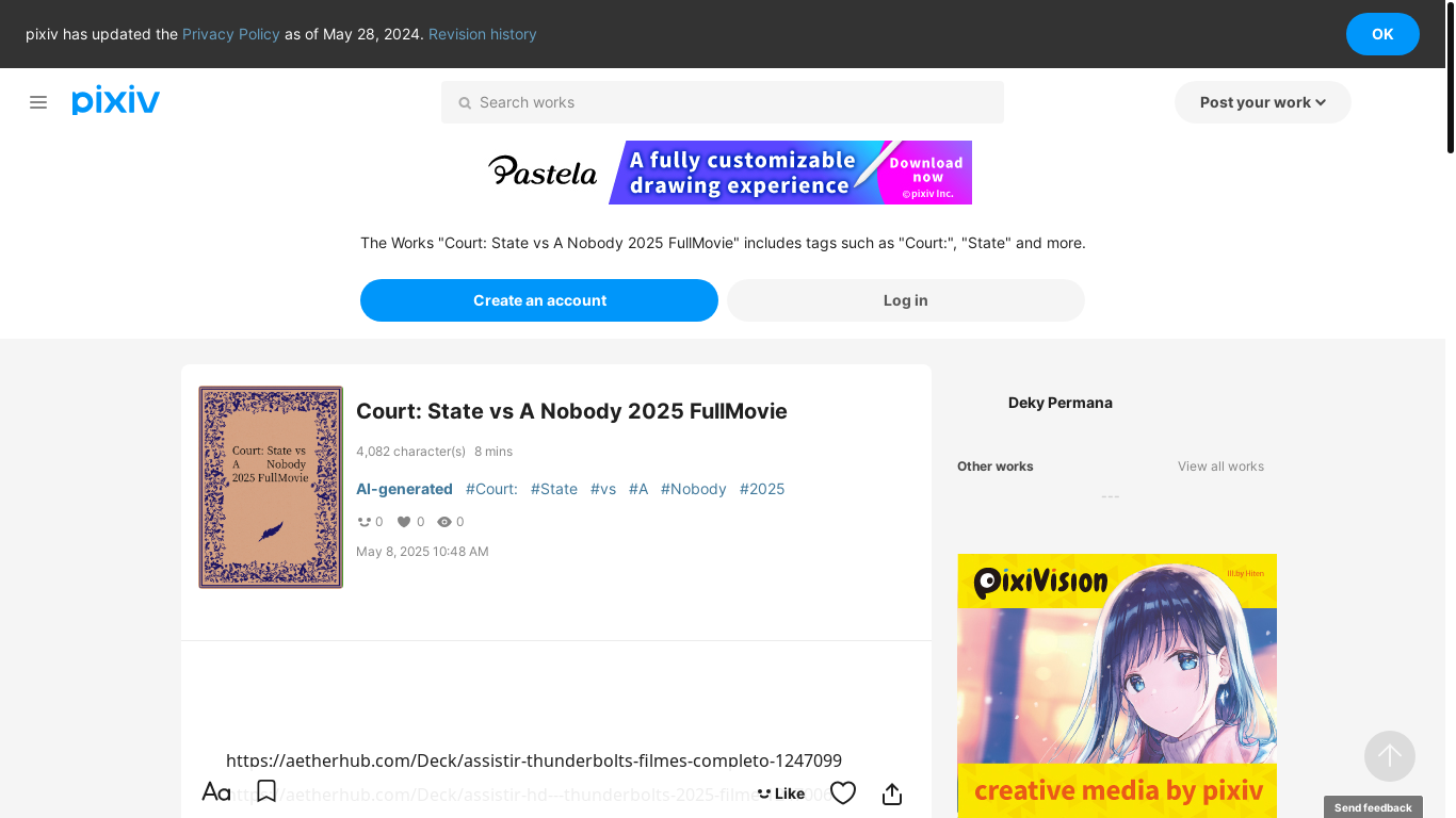 website screenshot of https://www.pixiv.net/novel/show.php?id=24725342