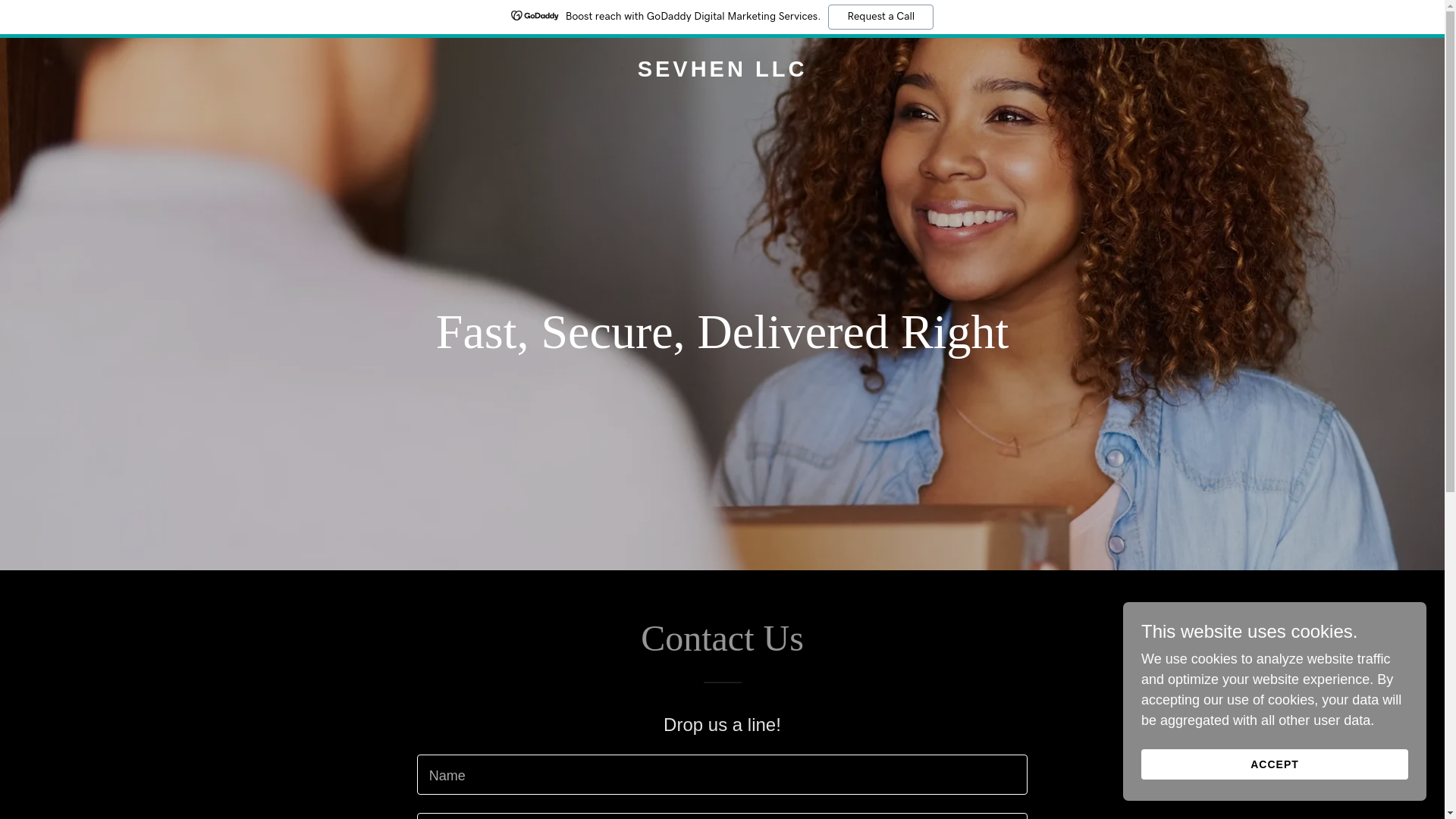 website screenshot of https://sevhenllc.com/