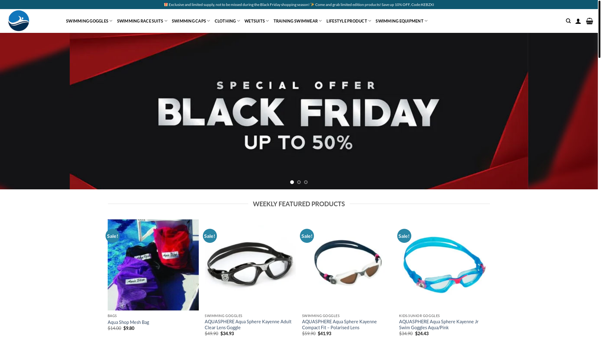 website screenshot of http://swimaquashop.com/