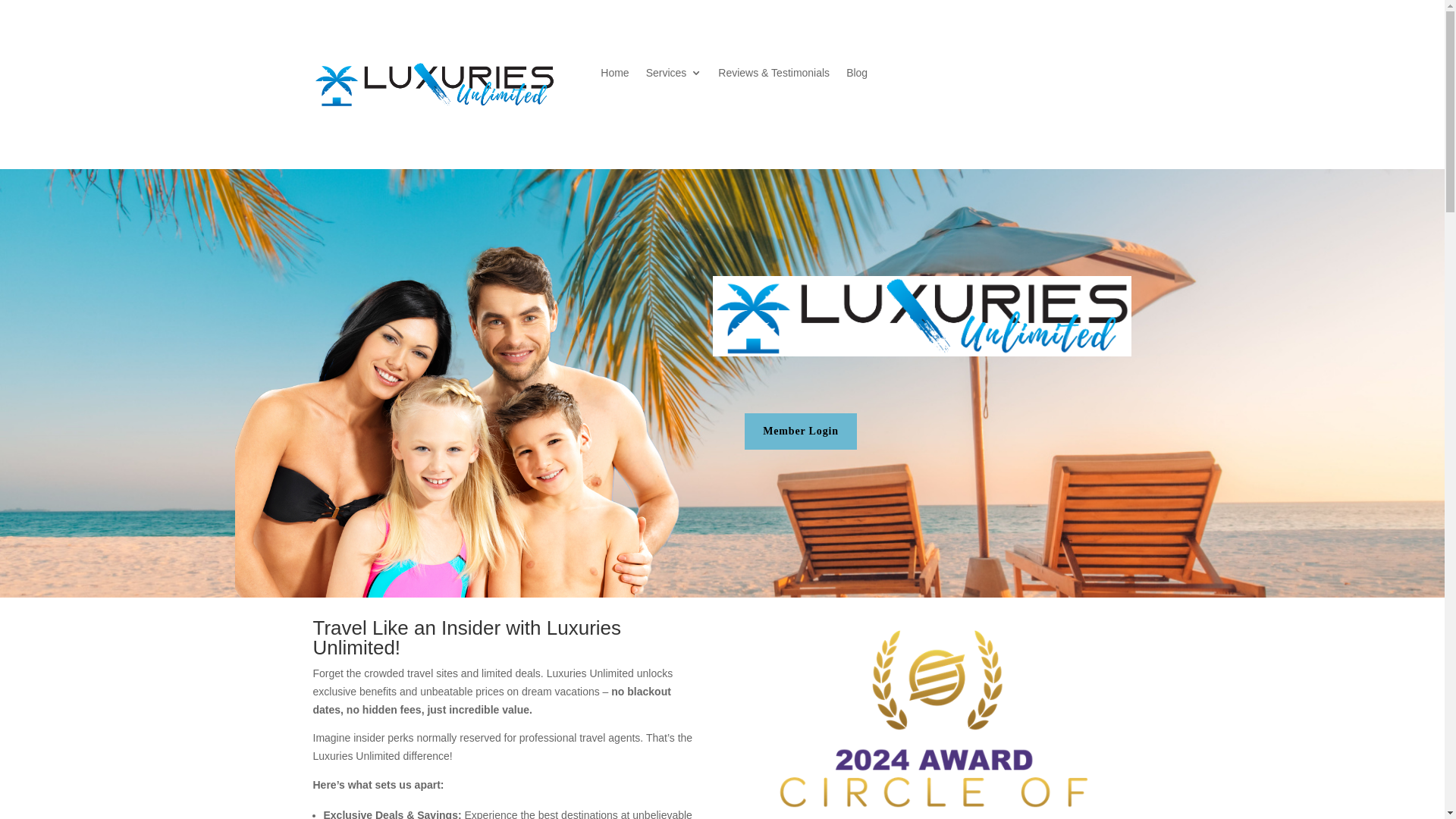 website screenshot of https://luxuries-unlimited.com