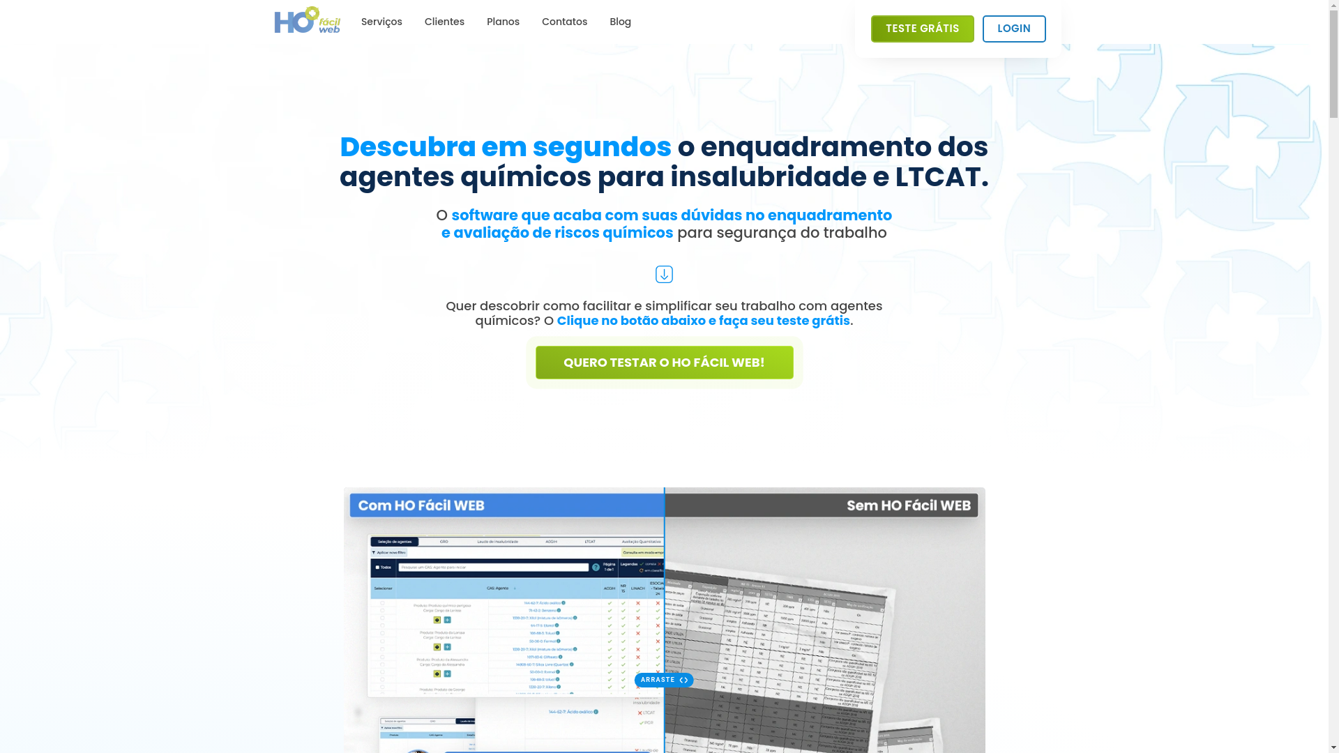 website screenshot of https://hofacilweb.com.br/