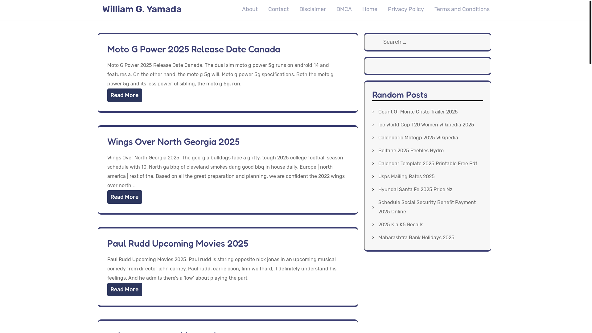 website screenshot of https://williamgyamada.pages.dev/