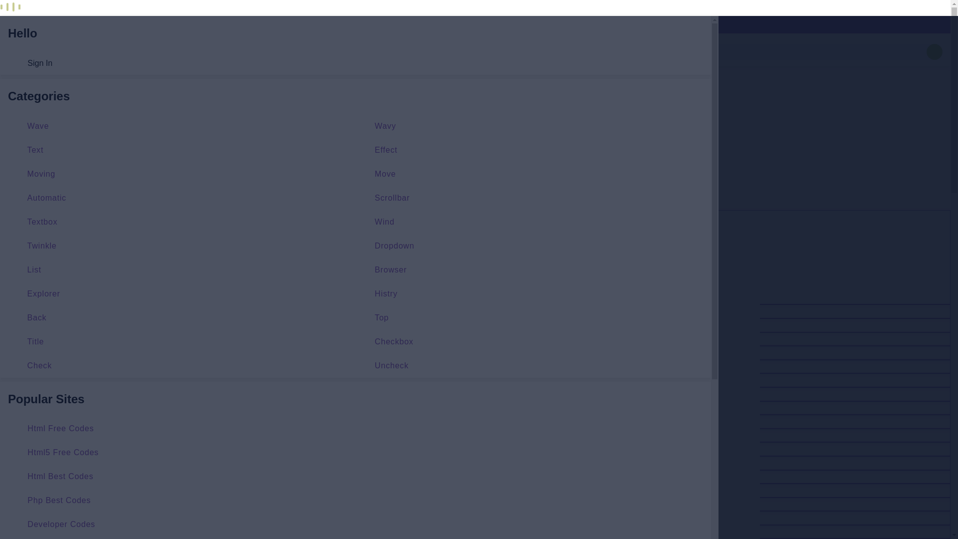 website screenshot of https://www.javascriptfreecode.com/