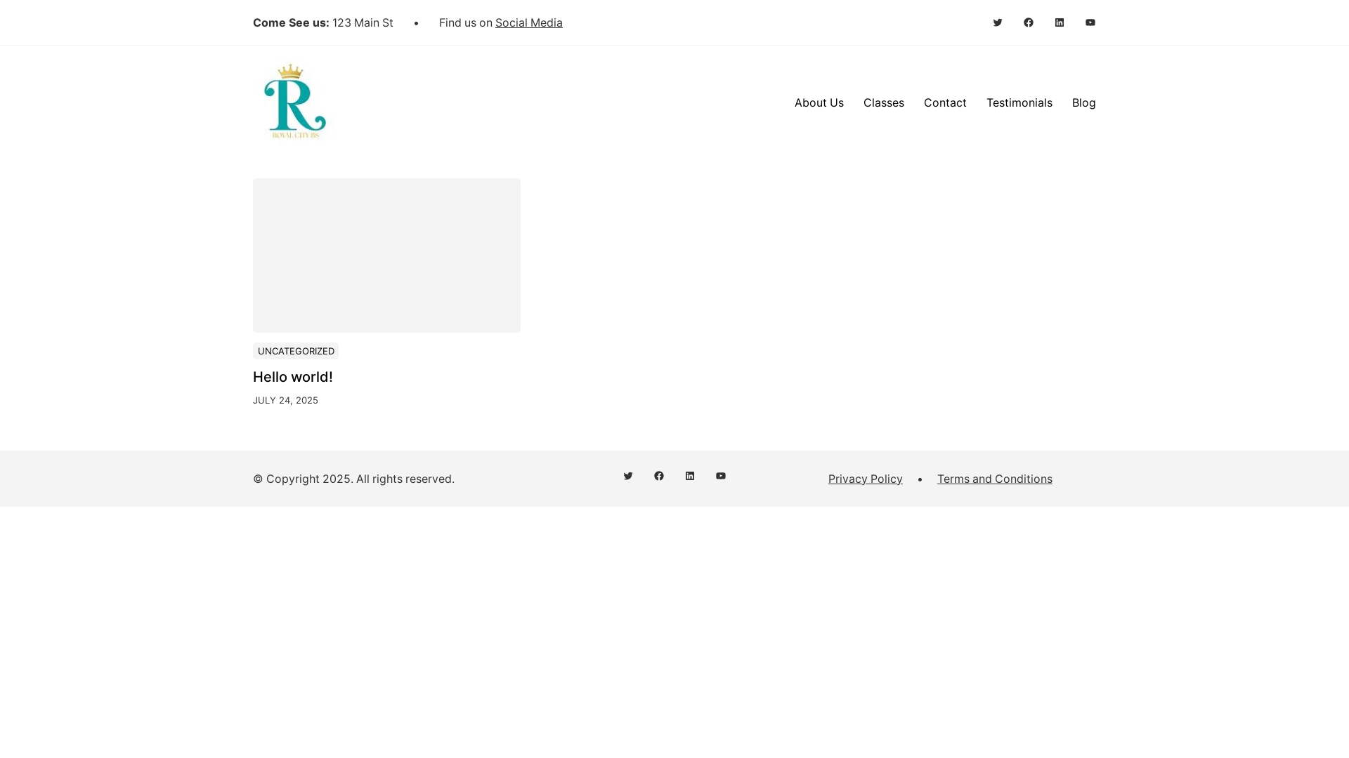 website screenshot of https://royalcitybs.com/