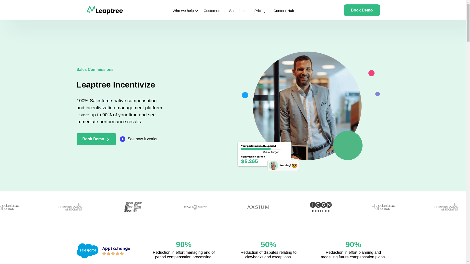 website screenshot of https://leaptreecompany.com/