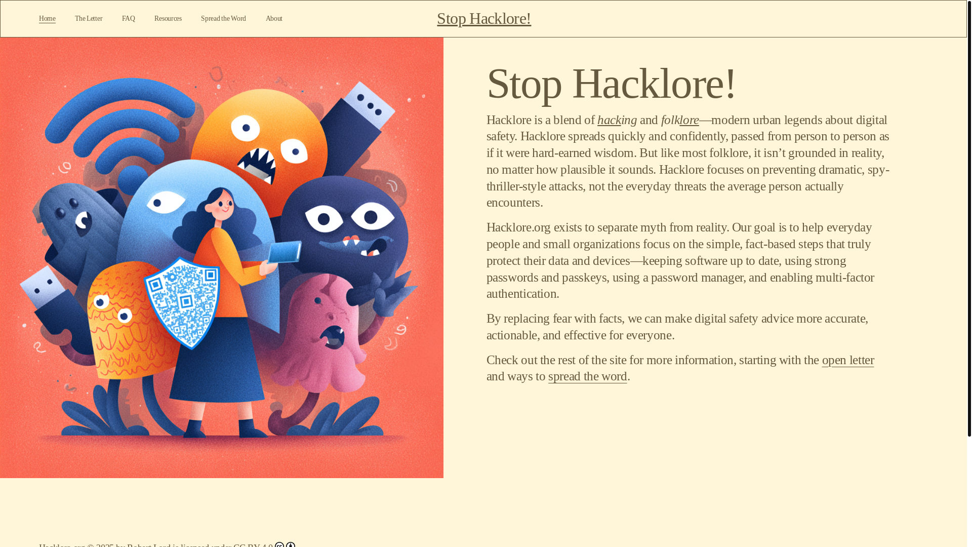 website screenshot of https://www.hacklore.org/