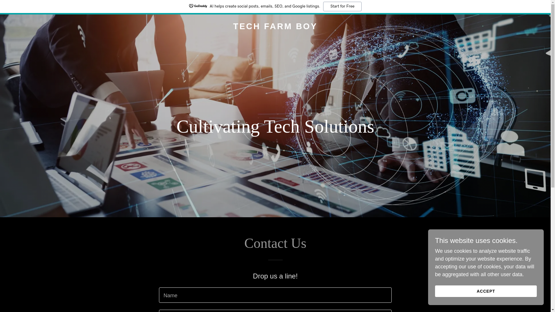 website screenshot of https://techfarmboy.com/