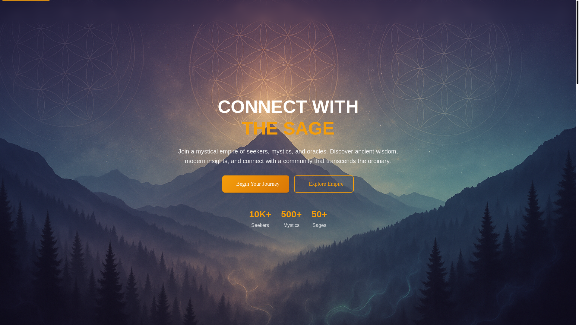 website screenshot of https://sageempire.tv/