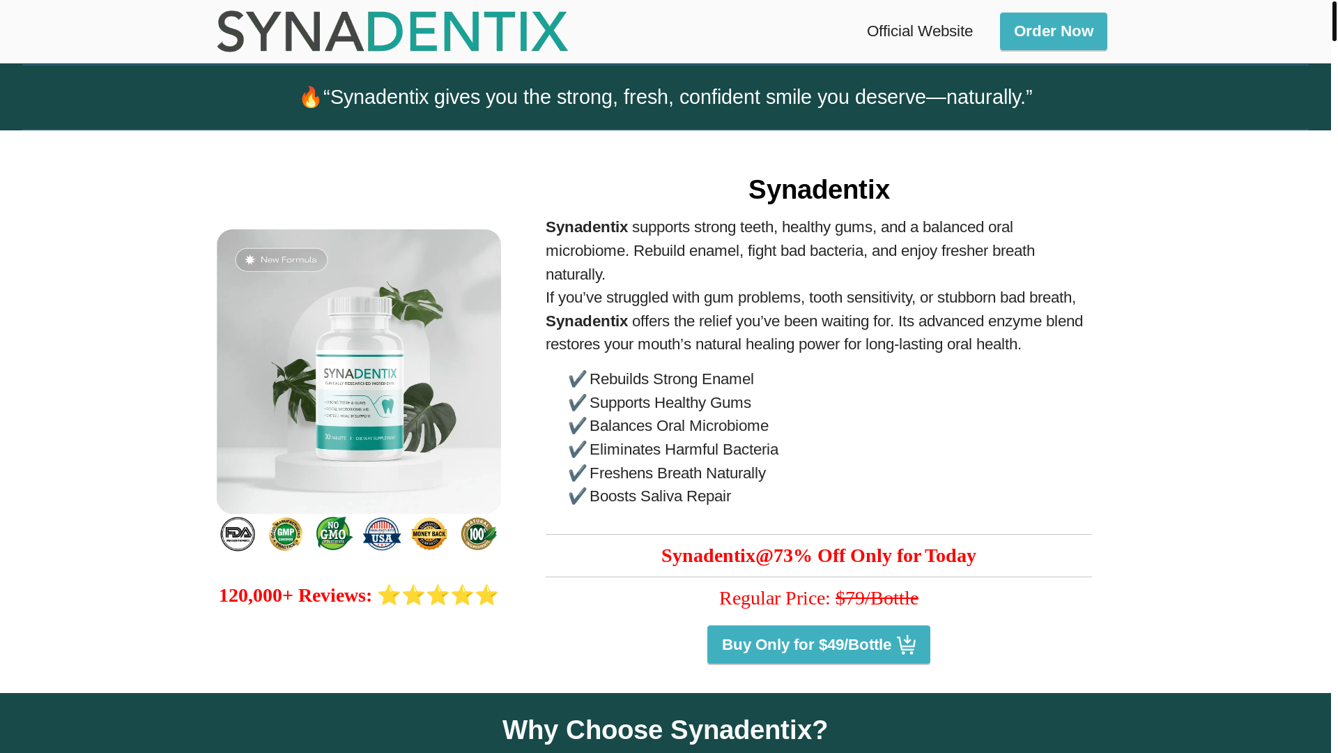 website screenshot of https://synadenntixx.com/