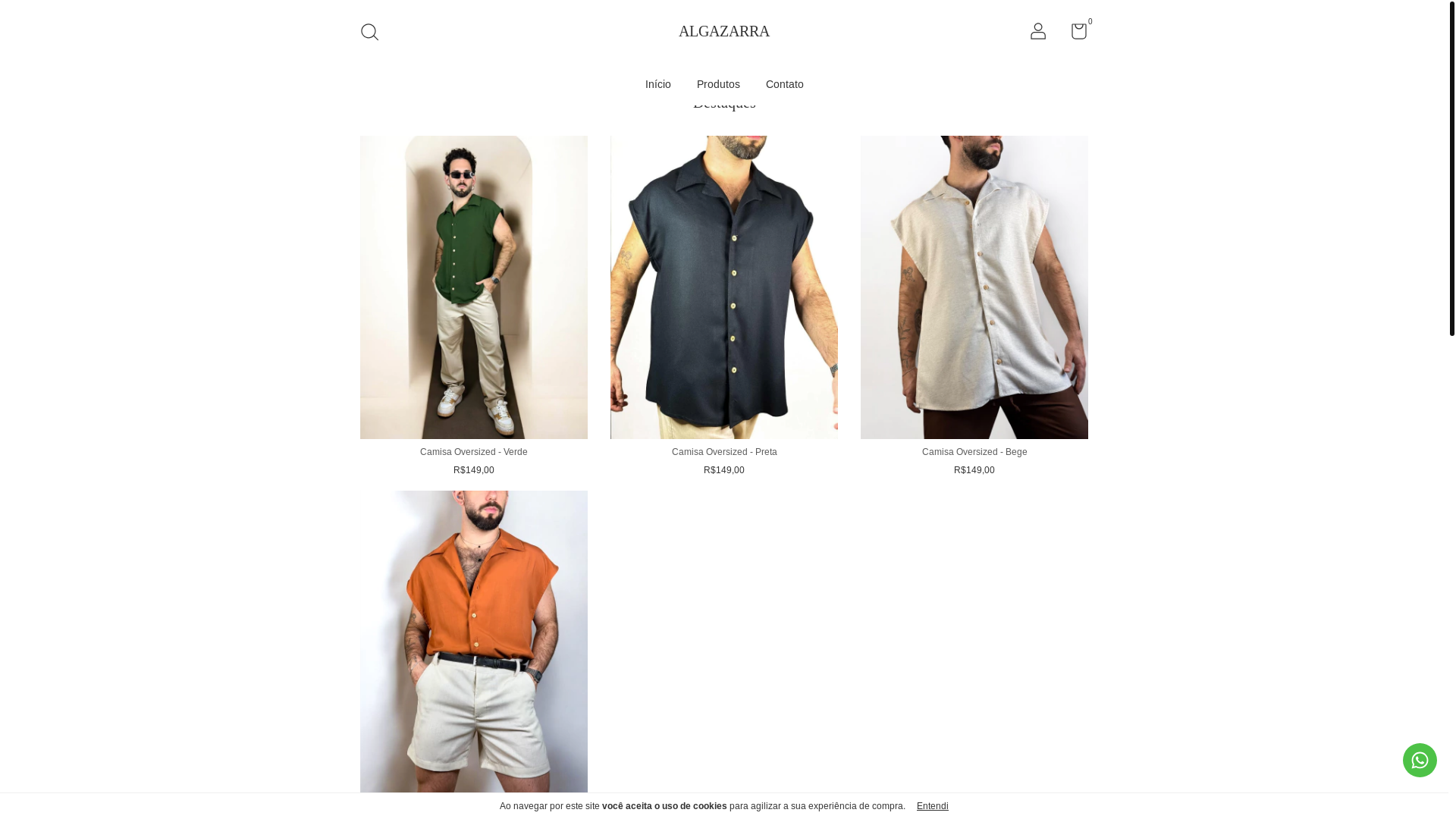 website screenshot of https://usealgazarra.com.br/