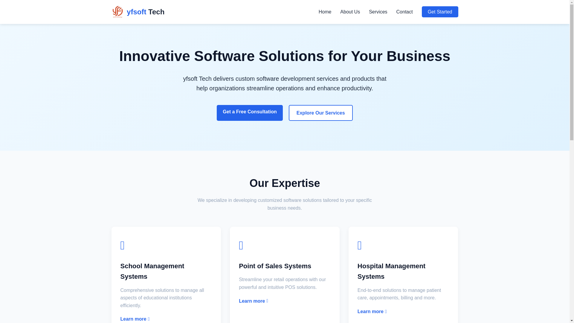 website screenshot of https://yfsofttech.com.ng/