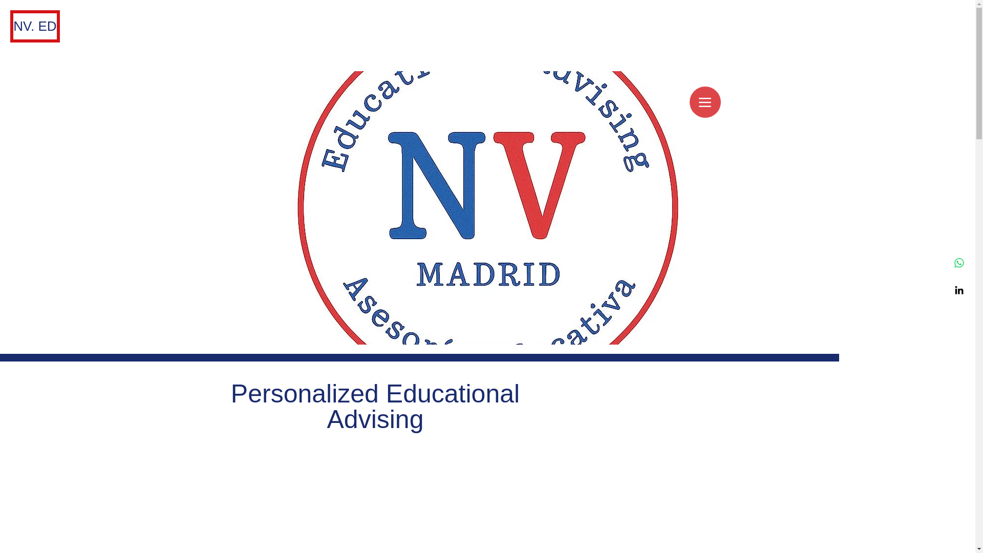 website screenshot of https://nv-educationaladvising.com/