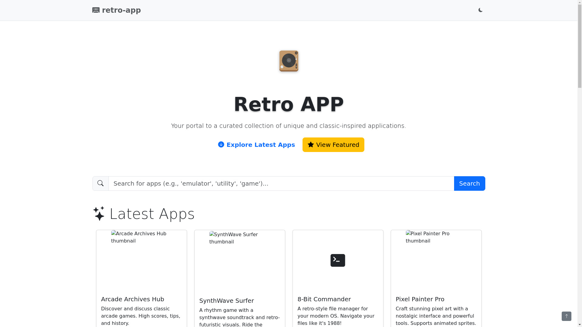 website screenshot of https://apps-directory.pages.dev/