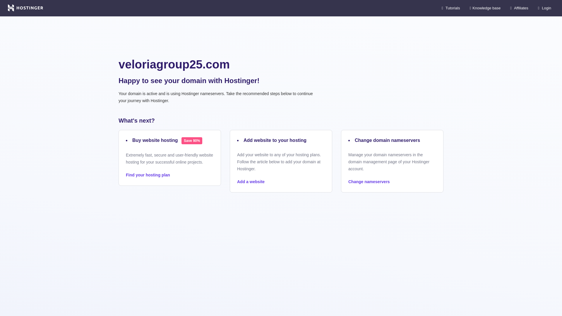 website screenshot of https://veloriagroup25.com/