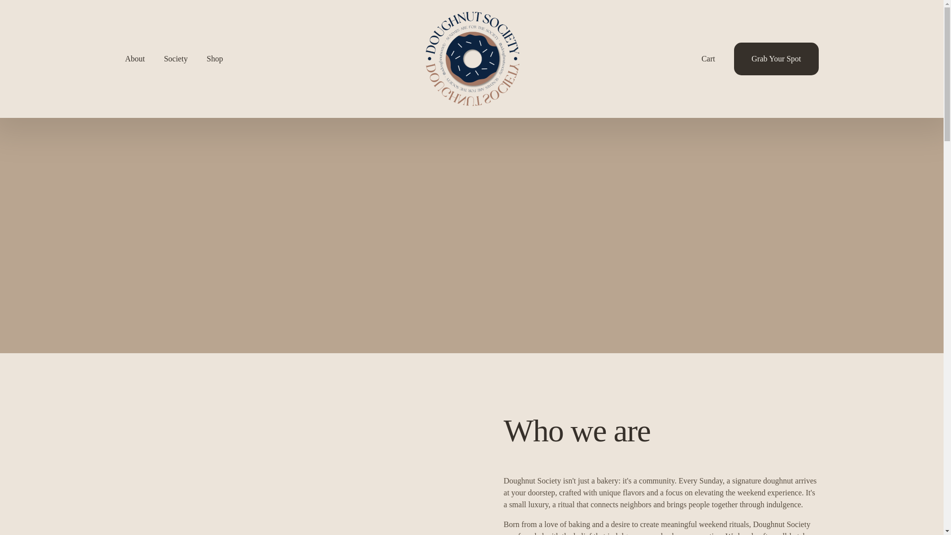 website screenshot of https://adoughnutsociety.com/