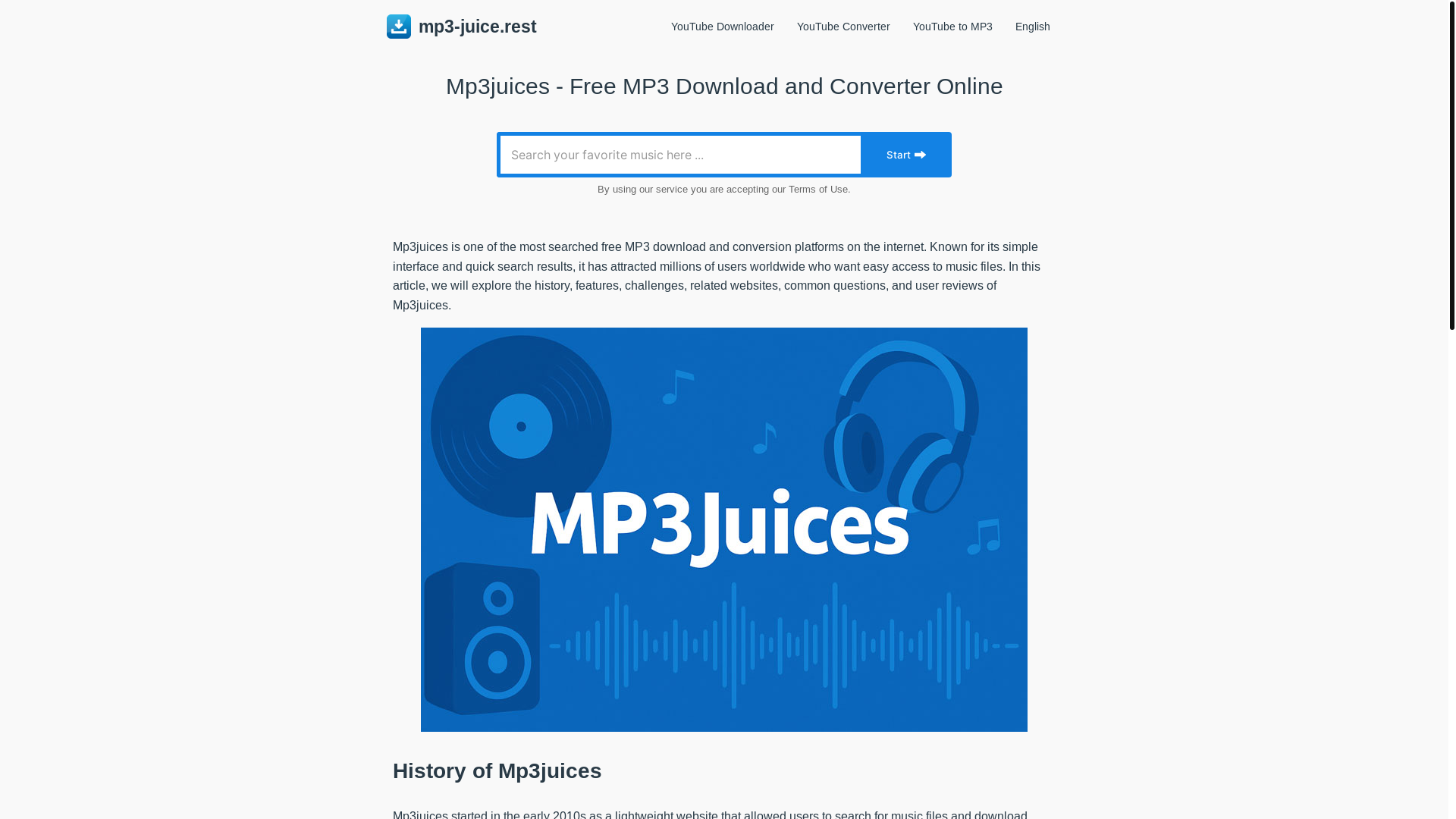website screenshot of https://mp3juices-dge.pages.dev/