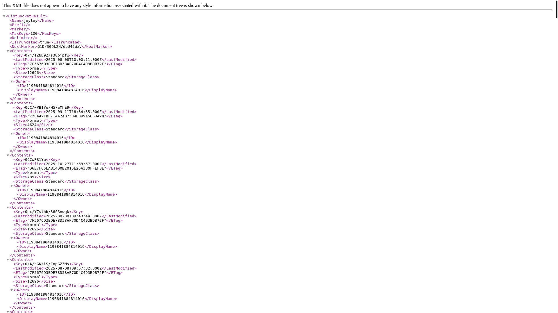 website screenshot of https://joytoy.oss-us-west-1.aliyuncs.com/