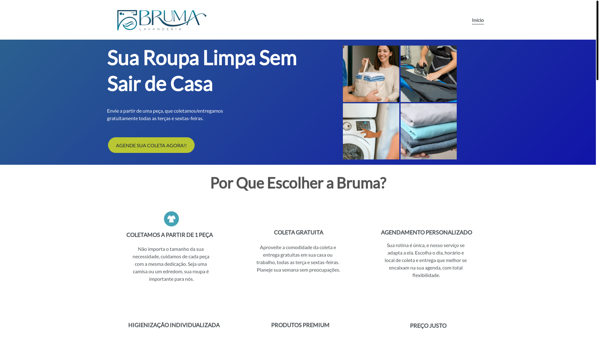 website screenshot of https://brumalavanderia.com.br/