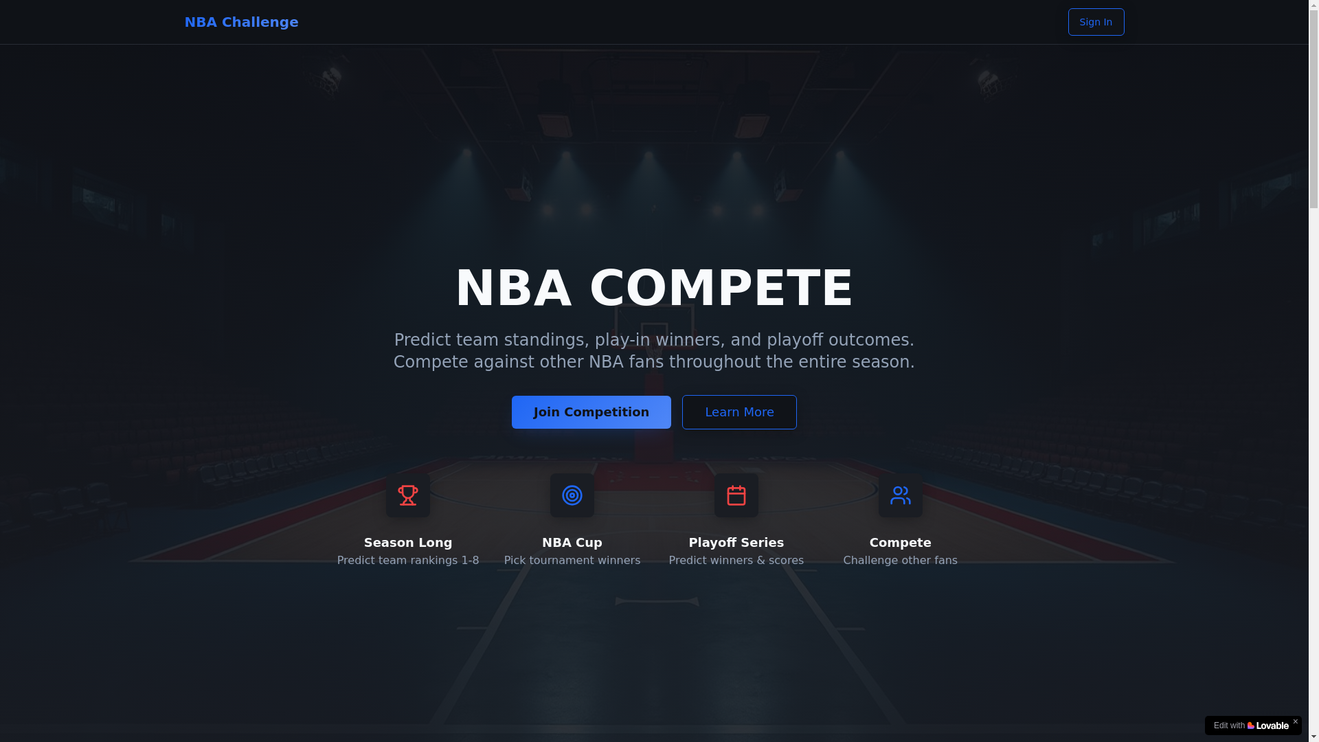 website screenshot of https://winthebracket.com/