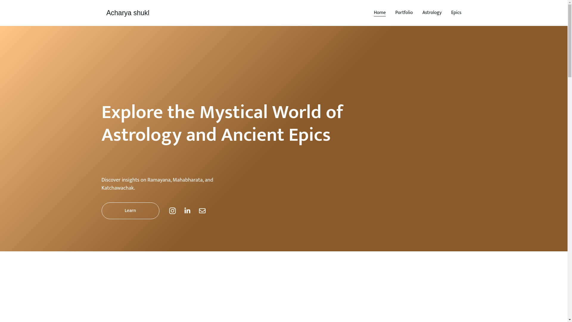 website screenshot of https://acharyashukl.com/