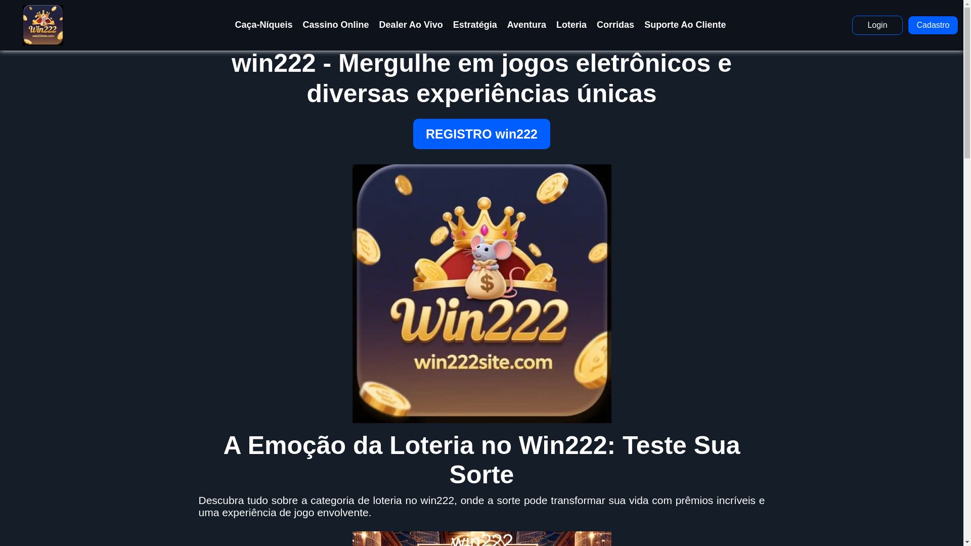 website screenshot of https://win222site.com/