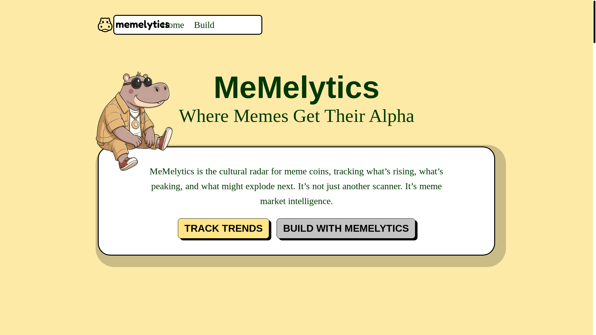 website screenshot of https://memelytics.pages.dev/