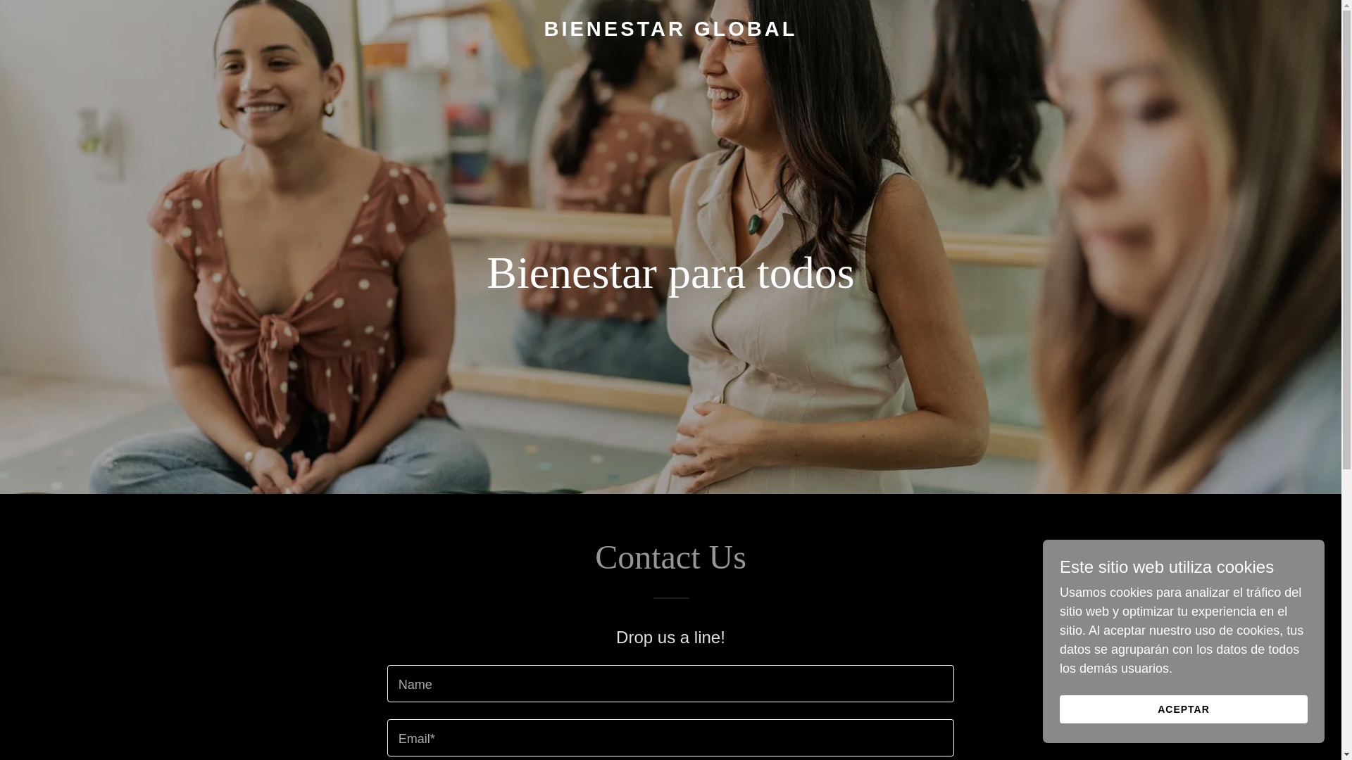 website screenshot of https://bienestarglobal.club/