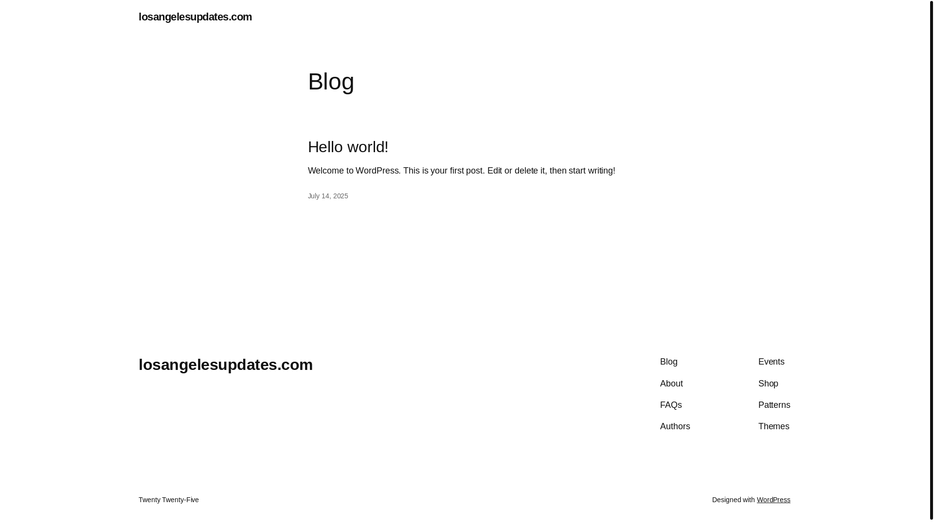 website screenshot of https://losangelesupdates.com/