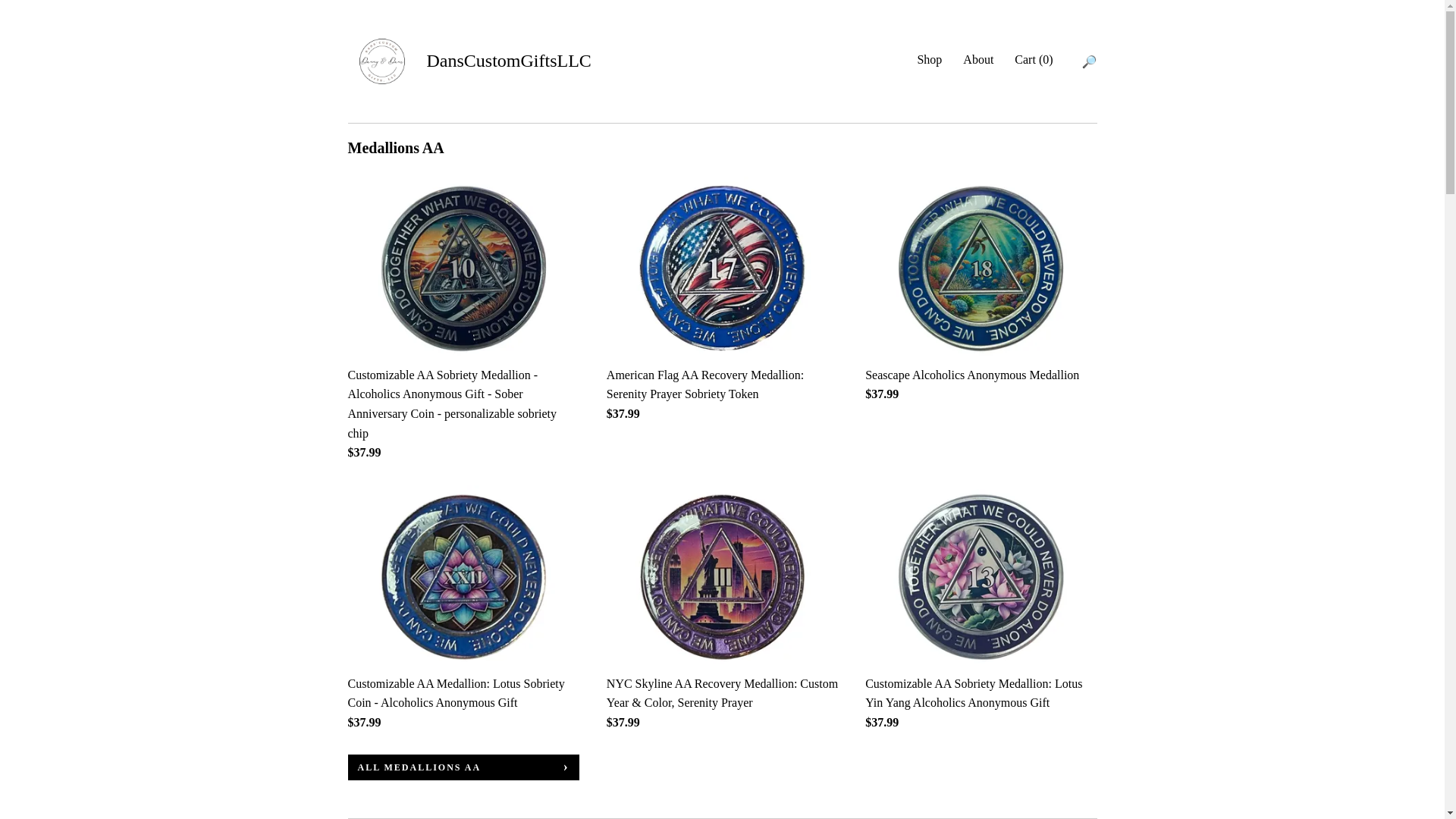 website screenshot of https://customrecoverygifts.com/