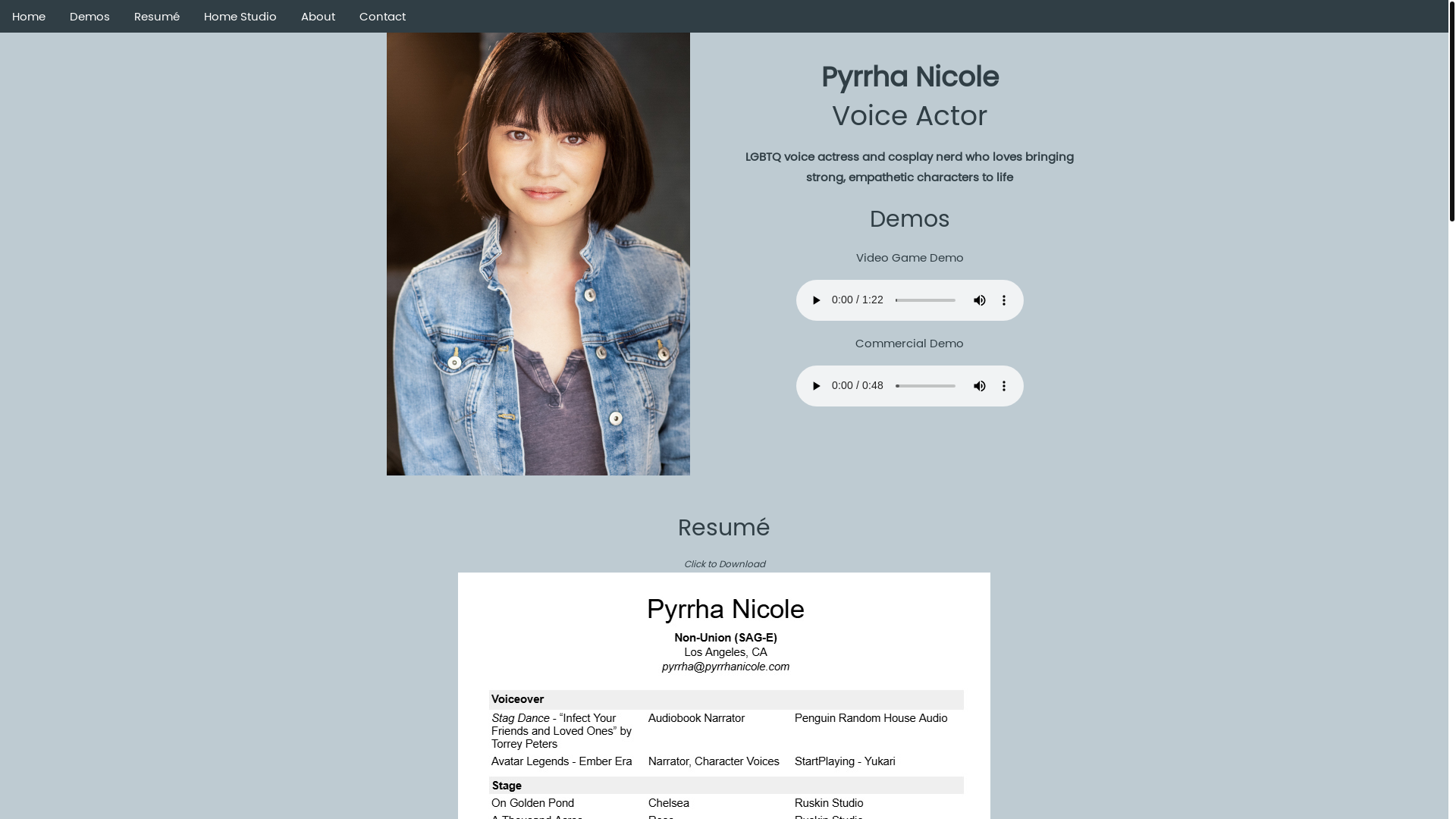 website screenshot of https://pyrrhanicole.pages.dev/
