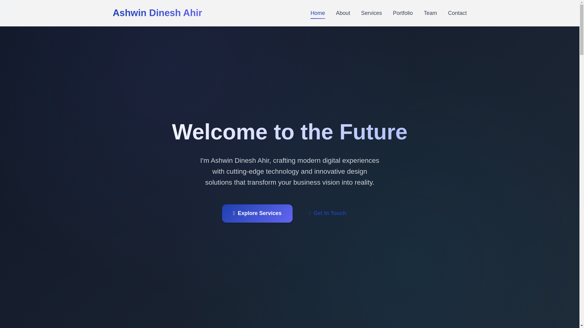 website screenshot of https://ashwinahir.pages.dev/