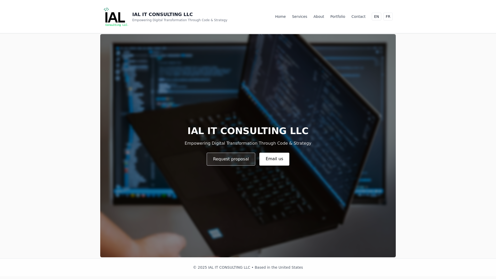 website screenshot of https://ialitconsulting.com/