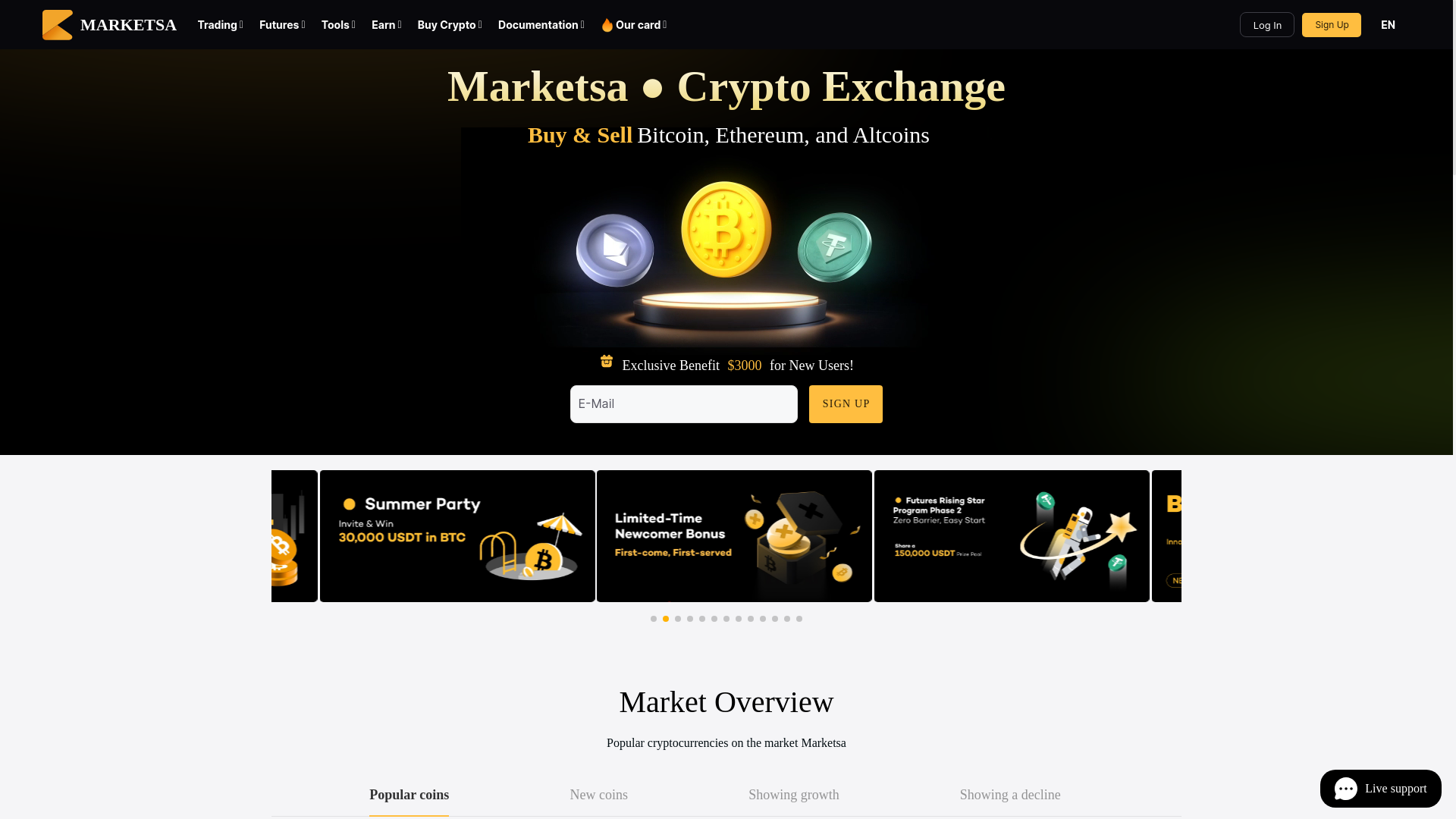 website screenshot of https://cointezos.com/