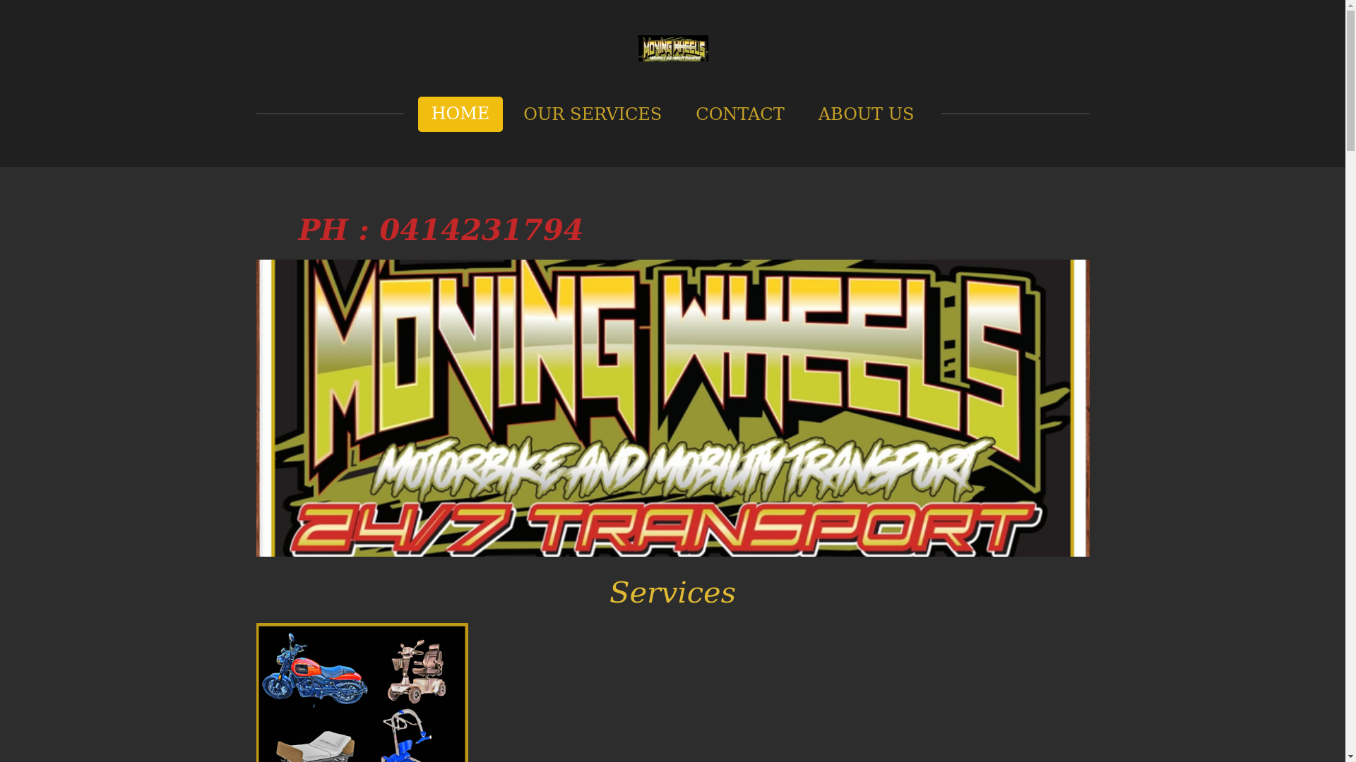 website screenshot of https://moving-wheels-24-7-transport.com/