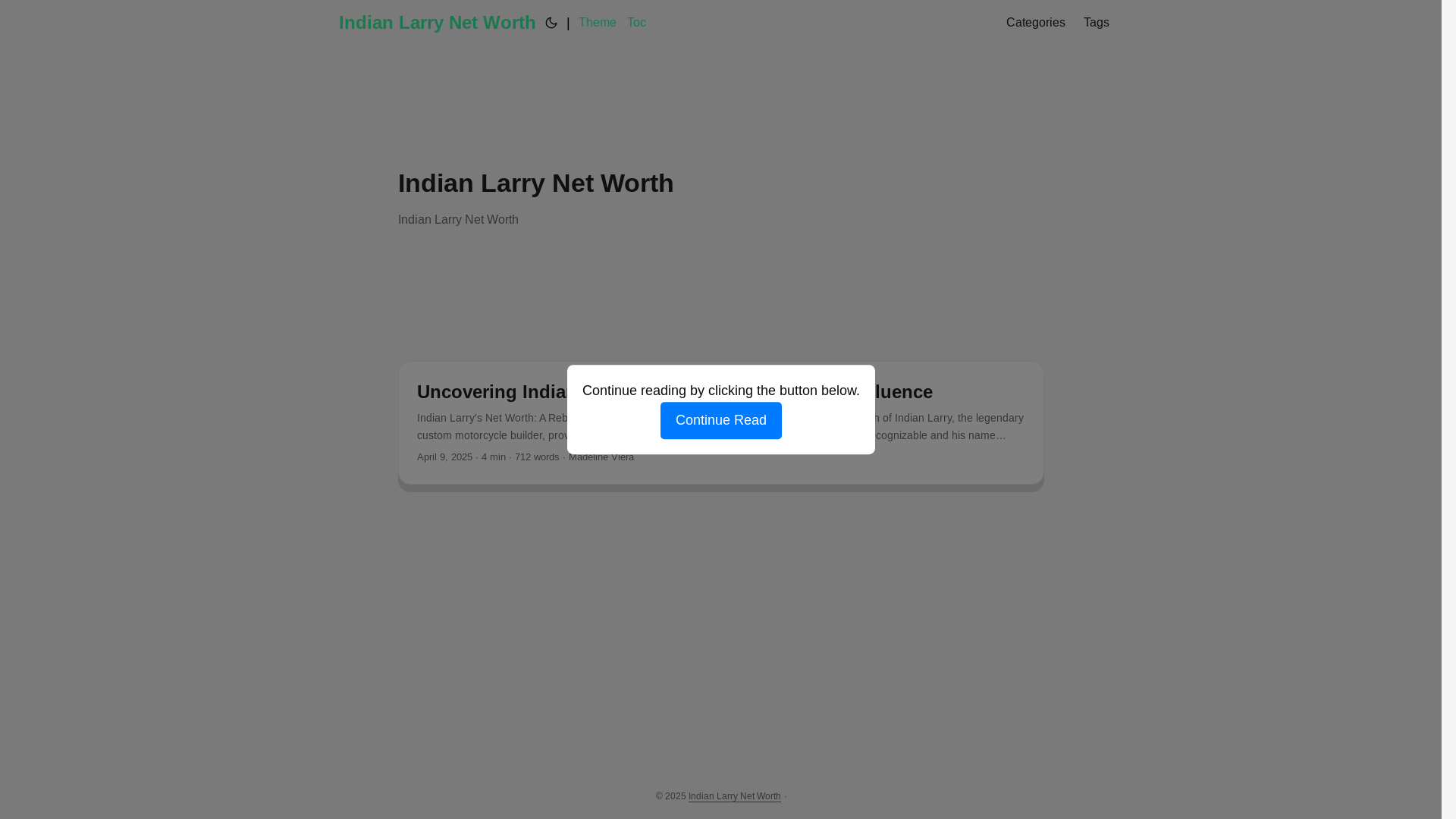 website screenshot of https://indian-larry-net-worth.pages.dev/