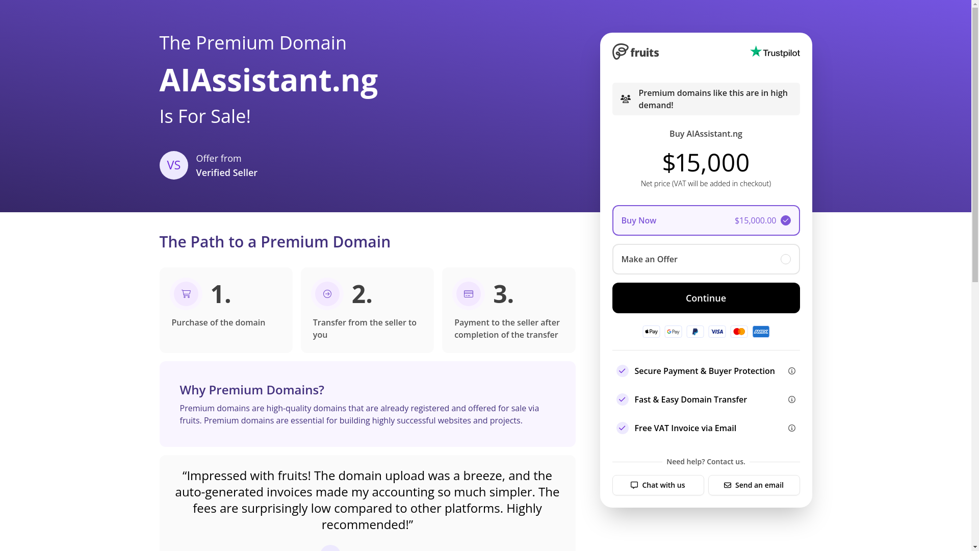 website screenshot of https://aiassistant.ng/