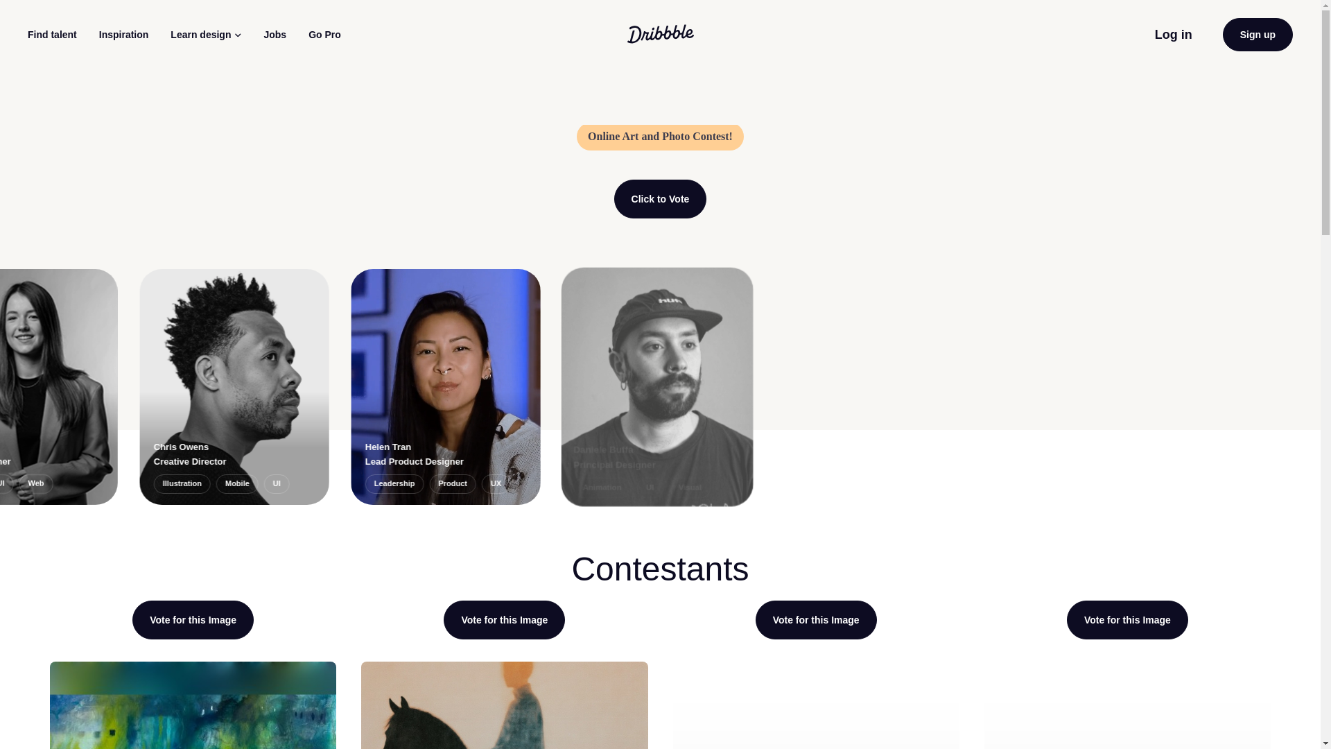 website screenshot of https://choosenvotewithdribbble.pages.dev/