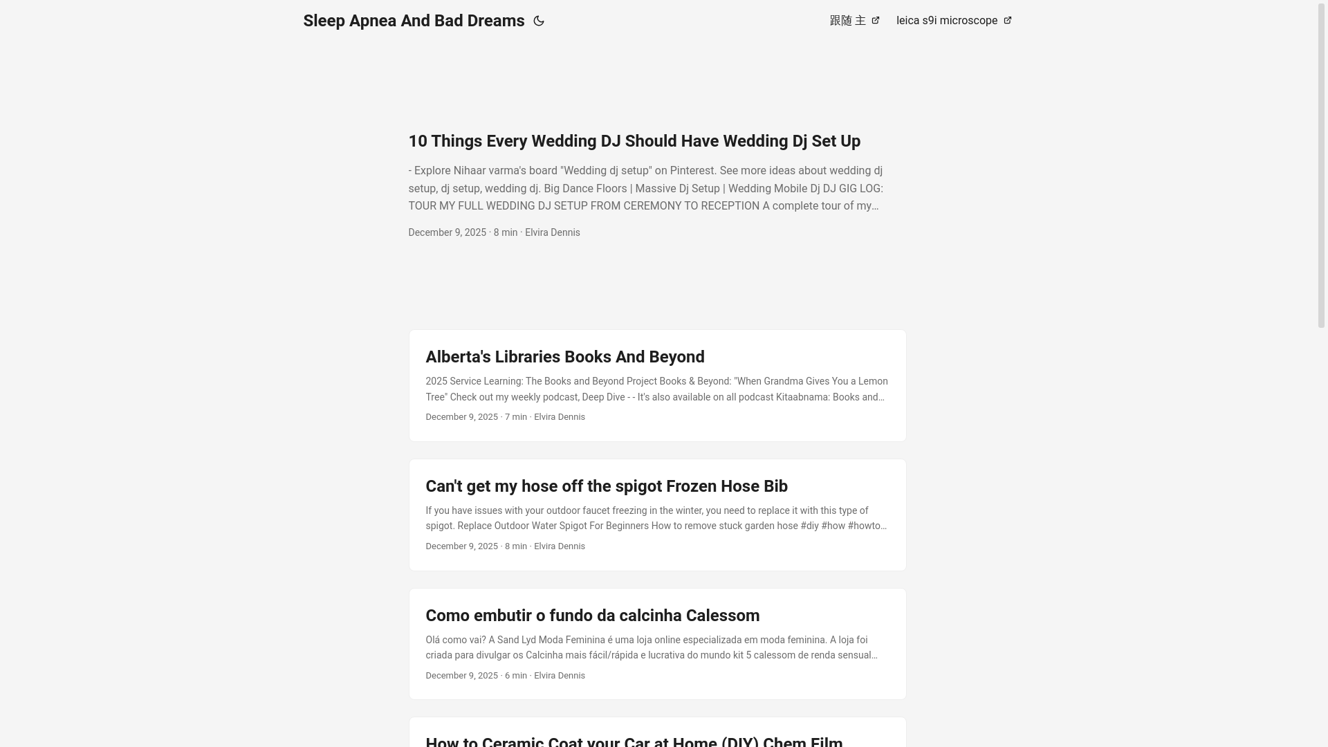 website screenshot of https://sleepapneaandbaddreams.pages.dev/
