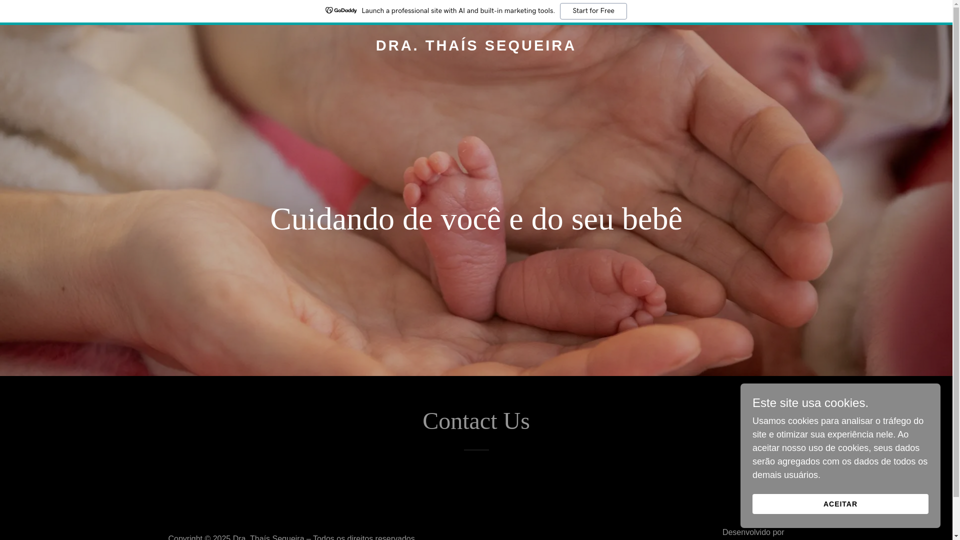 website screenshot of https://drathaisecerqueira.com.br/