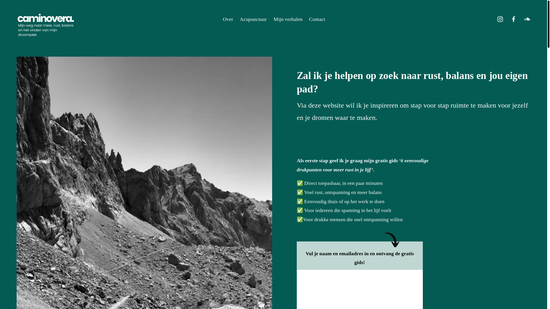 website screenshot of https://caminovera.nl/
